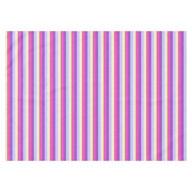 Farbenfrohe Streifen  Tischdecke (Vorderseite (Horizontal))