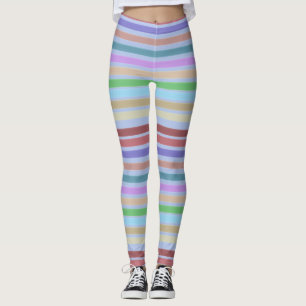 Farbenfrohe Streifengestaltung Leggings