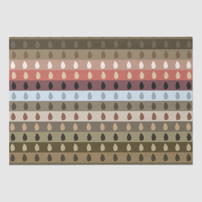 Farbenfrohe Stribal Art Seidenpapier (Vorderseite)
