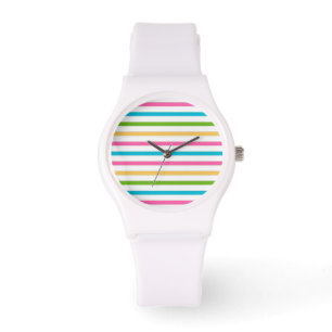 Farbenfrohe Stripe Beach eWatch Armbanduhr