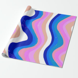 Farbenfrohe Stripes-Waves-Geschenk Geschenkpapier