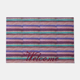 farbenfrohe Stripteppiche Vintager Spaß Fußmatte