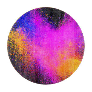 Farbenfrohe Stromausfall Schneidebrett