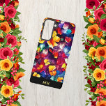 Farbenfrohe, stylische Monogram, floral Samsung Galaxy Hülle<br><div class="desc">Farbenfrohe Blumengestaltung für diesen Samsung Case. Sehr einfach zu personalisieren mit eigenen Monogrammen oder Initialen!</div>