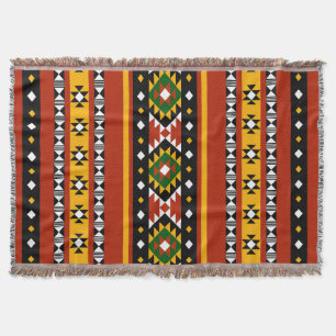 Farbenfrohe Südwesttribal-Woven-Kehlkopfblanket Decke