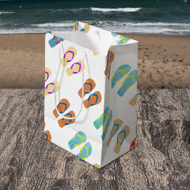 Farbenfrohe Summer Beach Party Flip Flops Geschenk Mittlere Geschenktüte