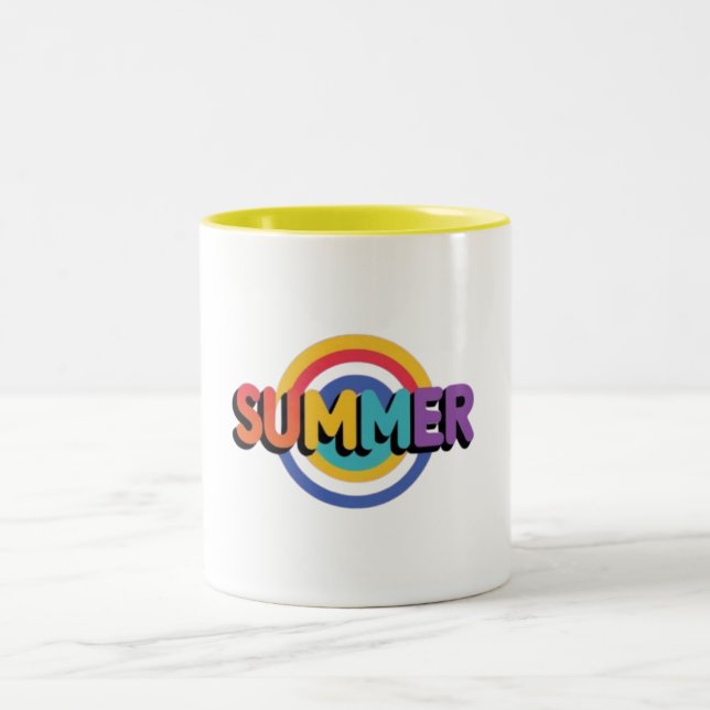 Farbenfrohe Summer Vibes Tasse (Mittel)