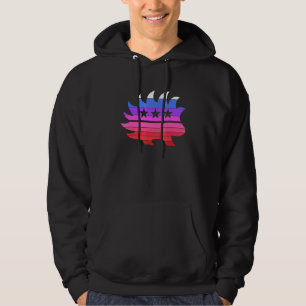 Farbenfrohe Sunset Libertarian Porcupine Cool Stil Hoodie