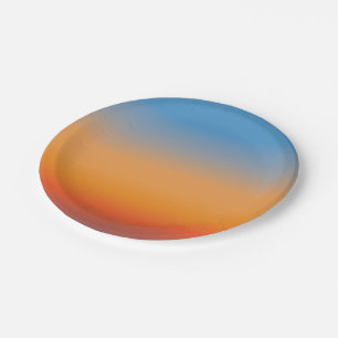 Farbenfrohe Sunset Orange Pappteller