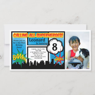 Farbenfrohe Superhero Comic Boy's Geburtstagsparty