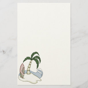 Farbenfrohe Surfboard Insel 5 Stockwerke Briefpapier