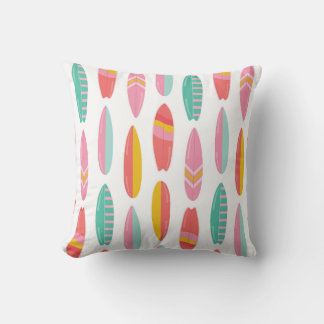 Farbenfrohe Surfbrettmuster Kissen
