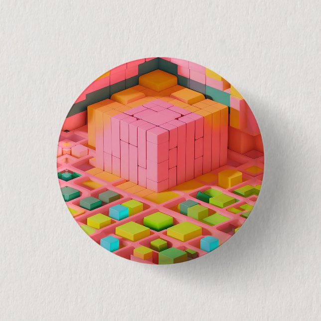 Farbenfrohe Süße Button (Vorderseite)