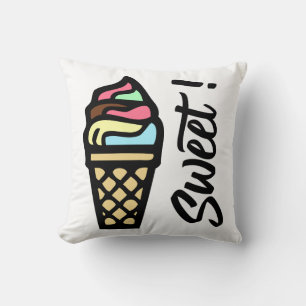 Farbenfrohe süße Eiscreme Kissen
