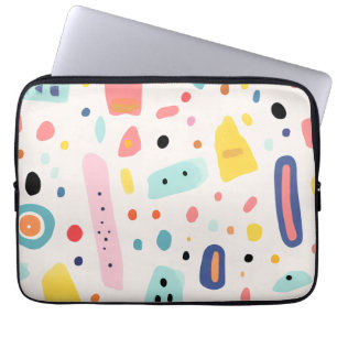 farbenfrohe süße Elemente Design Laptopschutzhülle