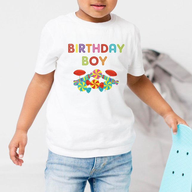 Farbenfrohe süße Fun Candy Birthday Boy Kleinkind T-shirt (Colorful Sweet Fun Candy Birthday Boy Toddler T-shirt )