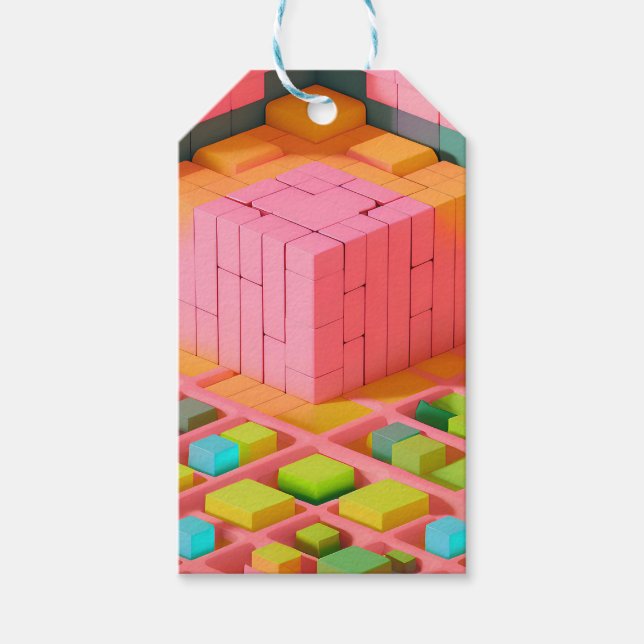 Farbenfrohe Süße Geschenkanhänger (Vorderseite)