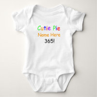 Farbenfrohe Süsse Pie 365 Säugling Shirt KUSTIVIER