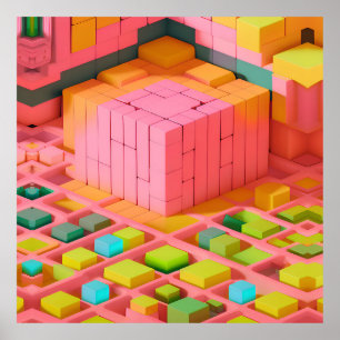 Farbenfrohe Süße Poster