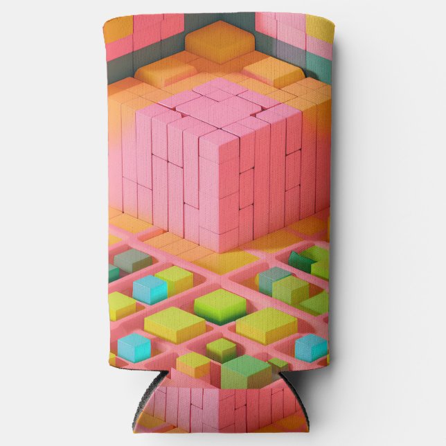 Farbenfrohe Süße Selters Dosenkühler (Vorderseite)