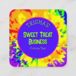 Farbenfrohe Süßigkeiten Candy Business Werbeaktion Quadratische Visitenkarte