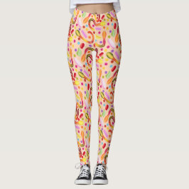 Farbenfrohe Süßwaren Leggings