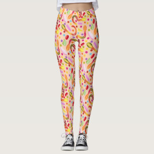 Farbenfrohe Süßwaren Leggings