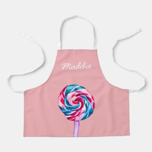 Farbenfrohe Süßwarenlollipop Aquarellkunst Schürze
