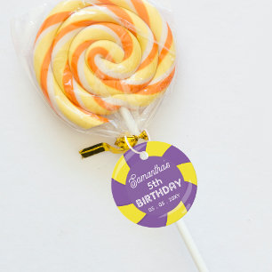 Farbenfrohe Sweet Fun Candy Thema Geburtstagsparty Geschenkanhänger