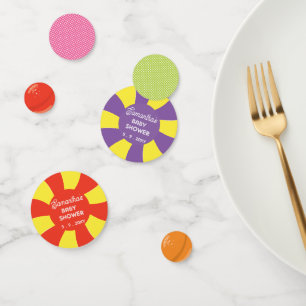 Farbenfrohe Sweet Fun Candy Theme Kinderdusche Konfetti
