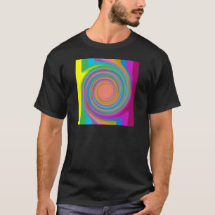 Farbenfrohe Swirbelkonstruktion T-Shirt