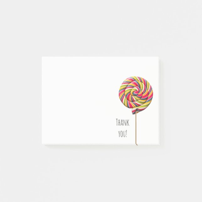 Farbenfrohe Swirl Lollipop-Post-it-Notizen Post-it Klebezettel (Vorderseite)