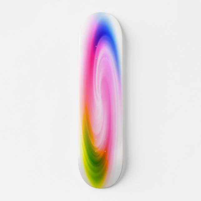Farbenfrohe Swirl-Skateboard Skateboard (Vorne)