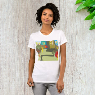 Farbenfrohe Szene im Stadtpark T-Shirt