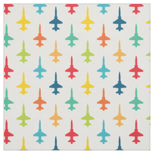 Farbenfrohe T-38 Talon Fighter Jet Muster Primarie Stoff