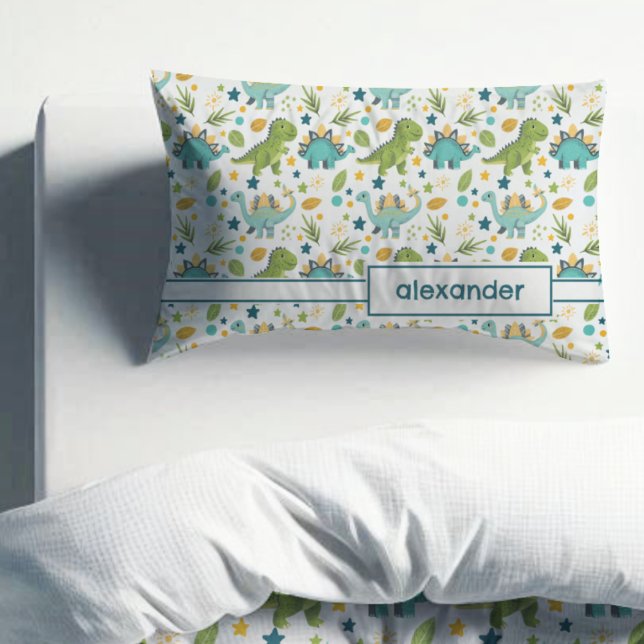 Farbenfrohe T Rex Muster Name Dinosaurier Pillowca Kissenbezug (Von Creator hochgeladen)