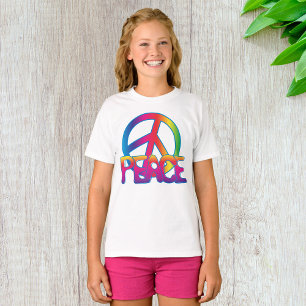 Farbenfrohe T - Shirt für Friedenssymbol