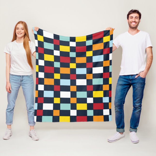 Farbenfrohe Tafel Fleecedecke (Beispiel)