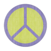 Farbenfrohe Tafel mit dem Schild "Peace Sign"