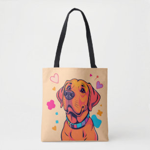 Farbenfrohe Tasche Labrador Dog Art