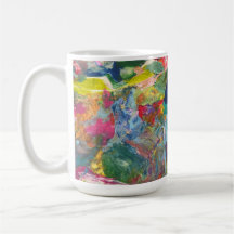 Farbenfrohe Tasse Ästhetischer Abstrakter Tee Kaff