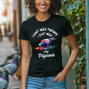 Farbenfrohe Taube Lover Zitat T-Shirt