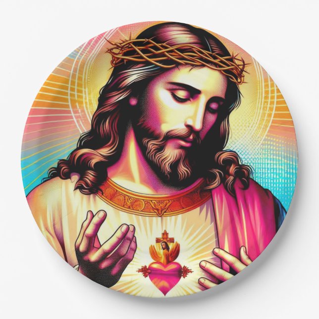 Farbenfrohe Teller aus Papierleder! (Vorderseite)