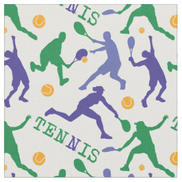 Farbenfrohe Tennis-Silhouetten1 anpassbar Stoff