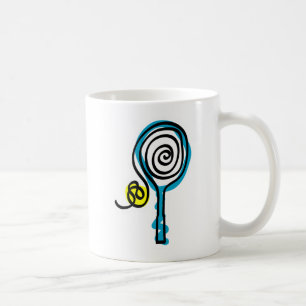 Farbenfrohe Tennis Spiralope Tasse