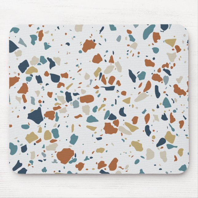 Farbenfrohe Terrazzo Digital Pattern Mousepad (Vorne)