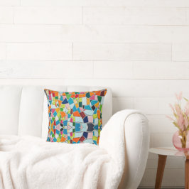 Farbenfrohe Terrazzo Mosaic Throw Kissen