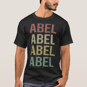 Farbenfrohe Textkunst - Abel Name T-Shirt