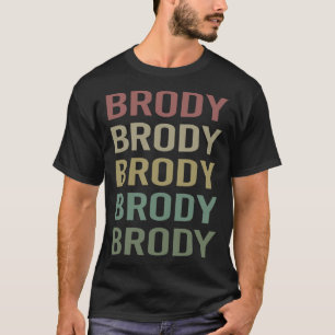 Farbenfrohe Textkunst - Name Brody T-Shirt