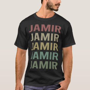 Farbenfrohe Textkunst - Name Jamir T-Shirt